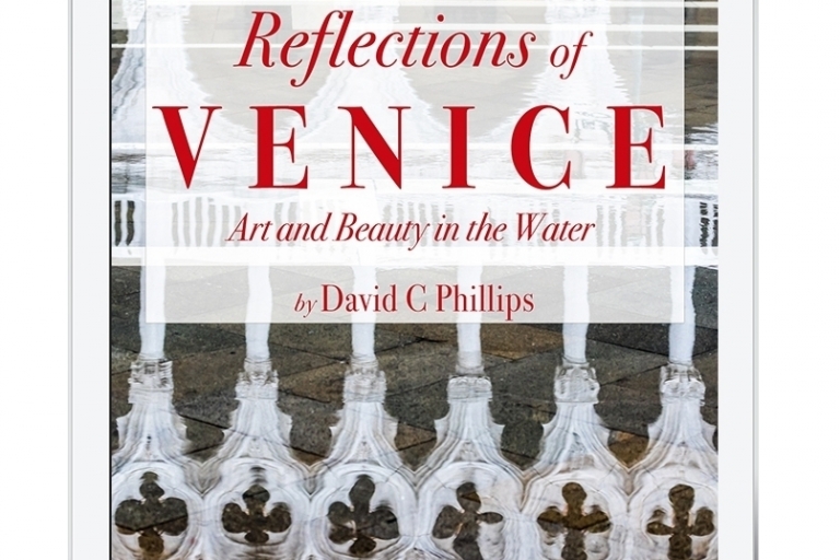 Cover of multimedia photo book Reflections of Venice on an iPad on iBooks