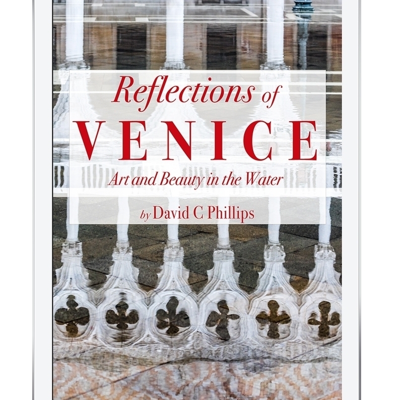 Cover of multimedia photo book Reflections of Venice on an iPad on iBooks