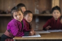 Young students at the school in the village of Sakteng, Eastern Bhutan