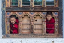 Young monks at a monastery in Eastern Bhutan