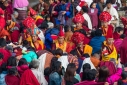 Buddhist ceremony at the Gangtey Monastery in Western Bhutan