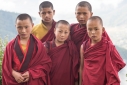 Young novice monks at a monastery above the TIger's Nest near Paro, Bhutan