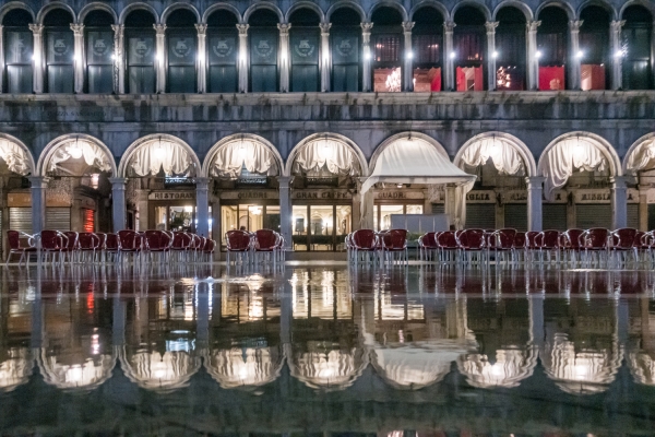Cafe Reflections in St. Mark's Square
