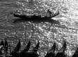 Gondolier silhouetted, from the Campanile