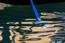 Blue oar and reflections, Venice