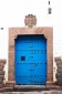 Blue door in stone doorway, Cusco, Peru