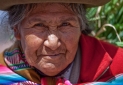 Older Inca lady in traditional clothes, Chinchero, Sacred Valley, Peru