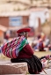Peruvian Inca woman in traditional clothes at Chinchero market, Sacred Valley, Peru