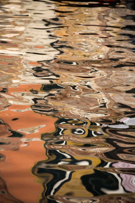 Warm toned abstract reflections in Venice